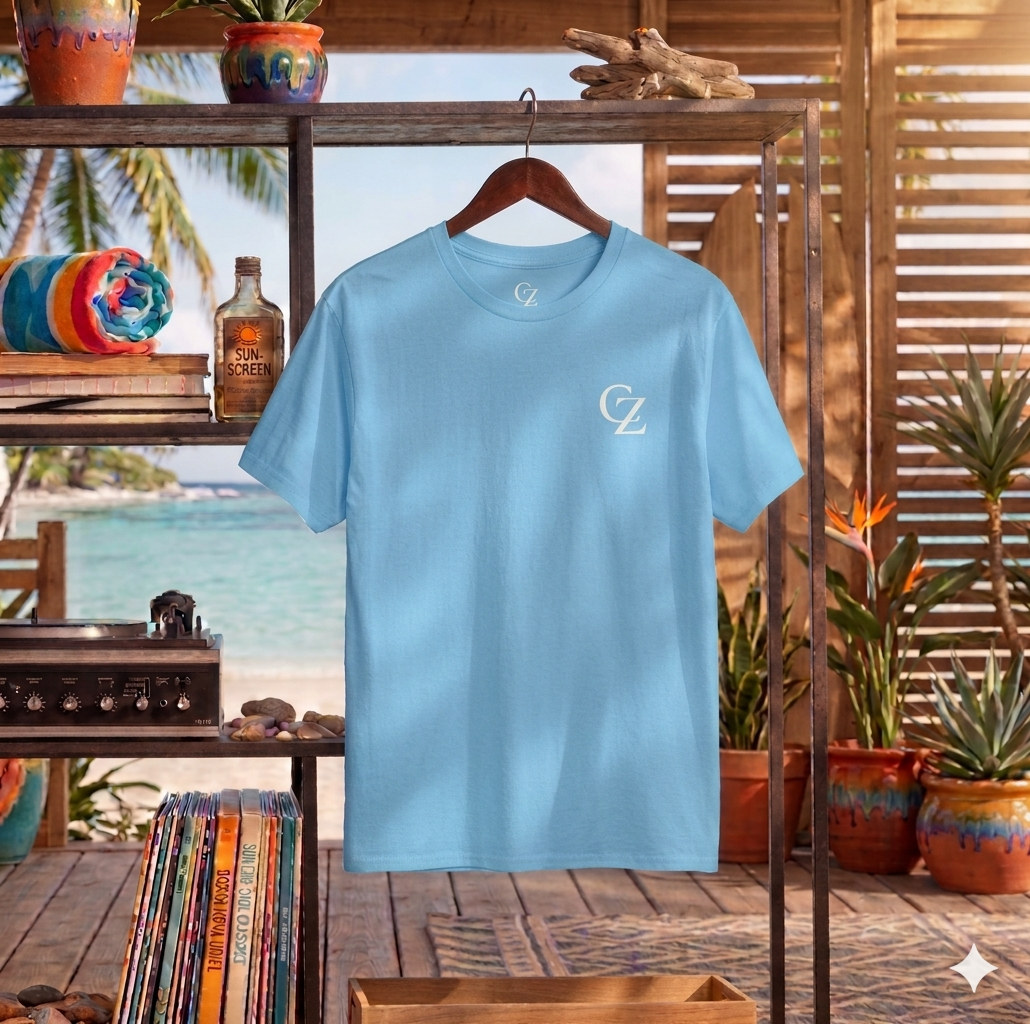 Tropical Palm Sunset Tee | Coastal Beach Graphic Shirt